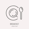 Vector Simple Logo Template breakfast.