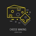 Vector Simple Logo Template Cheese Making