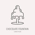 Vector Simple Logo Template Chocolate Fountain