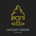 Vector Simple Logo Template Chocolate Fountain