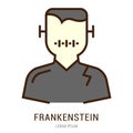 Vector Simple Logo Template Frankenstein