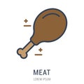 Vector Simple Logo Template Meat