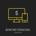 Vector Simple Logo Template Monetary Operations