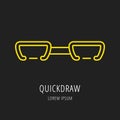 Vector Simple Logo Template Quickdraw Royalty Free Stock Photo
