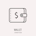 Vector Simple Logo Template Wallet