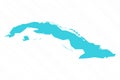 Vector Simple Map Of Cuba Country Royalty Free Stock Photo