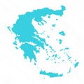 Vector Simple Map Of Greece Country Royalty Free Stock Photo