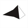 Vector simple outline illustration pyramid on white background