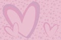 Vector simple pink tender girlish frame with small hearts, cameos and crowns Royalty Free Stock Photo