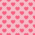 Vector simple seamless cute design in valentines of different sizes and pink for the design of background invitations and cards, t