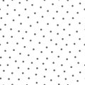 Vector simple seamless polka dot pattern. Modern black and white spotted texture. Minimalistic dotted background Royalty Free Stock Photo