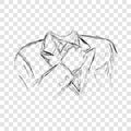 Vector Simple Sketch of Businessman Using Tuxedo at White Background