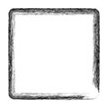 vector simple square frame from black crayon, at white background Royalty Free Stock Photo