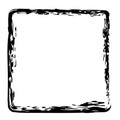 vector simple square frame from black crayon, at white background Royalty Free Stock Photo