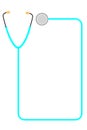 Vector simple Stethoscope Frame