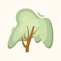 Vector simplified tree image, eco friendly minimalistic tree