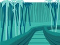 Simply illustration sagano bamboo forest Japan Royalty Free Stock Photo