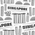 Vector Singapore Seamless Pattern