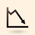 Vector Single Analitic Icon - Graph Royalty Free Stock Photo