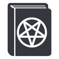 Vector Single Basic Icon - Black Magic Book Royalty Free Stock Photo