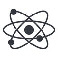 Vector Single Black Basic Silhouette Atom Icon