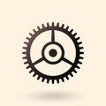 Vector Single Icon - Mechanical Gear. Royalty Free Stock Photo