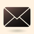 Vector Single Closed Postal Envelope Icon Royalty Free Stock Photo