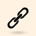 Vector Single Basic Link Icon - Chain with 3 units