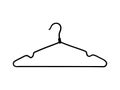 Vector Single Black Sketch Wardrobe Shoulder Hanger