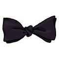 Vector Single Cartoon Bow Tie. Vintage Fashion Accessory Royalty Free Stock Photo