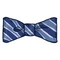 Vector Single Cartoon Bow Tie. Vintage Fashion Accessory Royalty Free Stock Photo