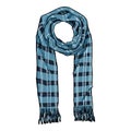 Vector Single Cartoon Checkered Blue Woolen Scarf