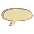 Vector Single Cartoon Comics Speech Bubble. Comix Balloon Royalty Free Stock Photo