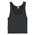 Vector Single Cartoon Illustration - Black Singlet Royalty Free Stock Photo