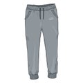 Vector Single Cartoon Illustration - Gray Training Pants