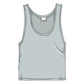 Vector Single Cartoon Illustration - Men Gray Singlet Royalty Free Stock Photo