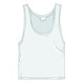 Vector Single Cartoon Illustration - White Underwear Singlet Royalty Free Stock Photo