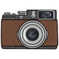 Vector Single Cartoon Photo Camera