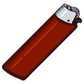 Vector Single Cartoon Red Disposable Lighter Royalty Free Stock Photo