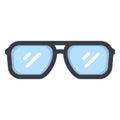 Vector Color Flat Icon - Pair of Eyeglasses