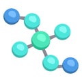 Vector Single Color Flat Molecula Structure Icon
