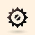 Vector Single Icon - Mechanical Gear. Royalty Free Stock Photo