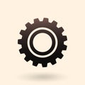 Vector Single Icon - Mechanical Gear. Royalty Free Stock Photo