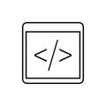 Vector Single Icon - Programming Source Code Royalty Free Stock Photo