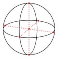 Vector Single Line Illustration - Sphere