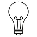 Vector Single Outline Icon - Lightbulb