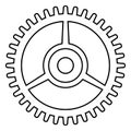 Vector Single Icon - Mechanical Gear. Royalty Free Stock Photo