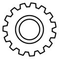 Vector Single Icon - Mechanical Gear. Royalty Free Stock Photo
