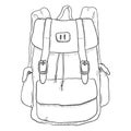 Vector Single Sketch Casual Backpack.