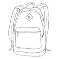 Vector Single Sketch Casual Backpack.